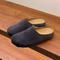 Zuecos De Mujer Suede Mule Shoes Women's Single Shoes 2026 Spring Autumn Baotou Half Slippers Outdoor Pull on Clog Mules Femme