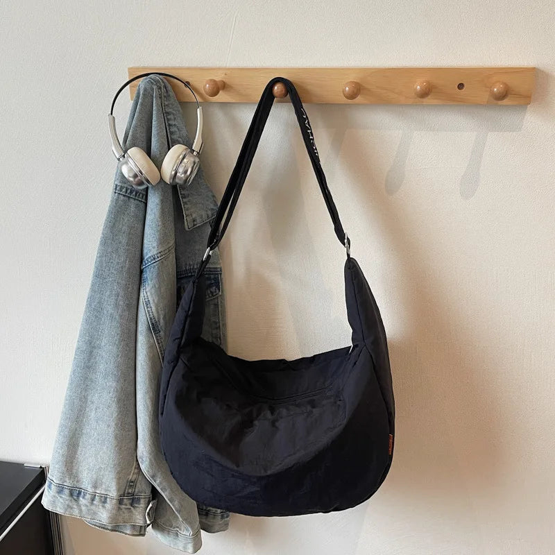 Fashion Large Capacity Hobo Bags for Women Textured Casual Crossbody Tote Bag Casual Commuter Versatile and Simple Shoulder Bag
