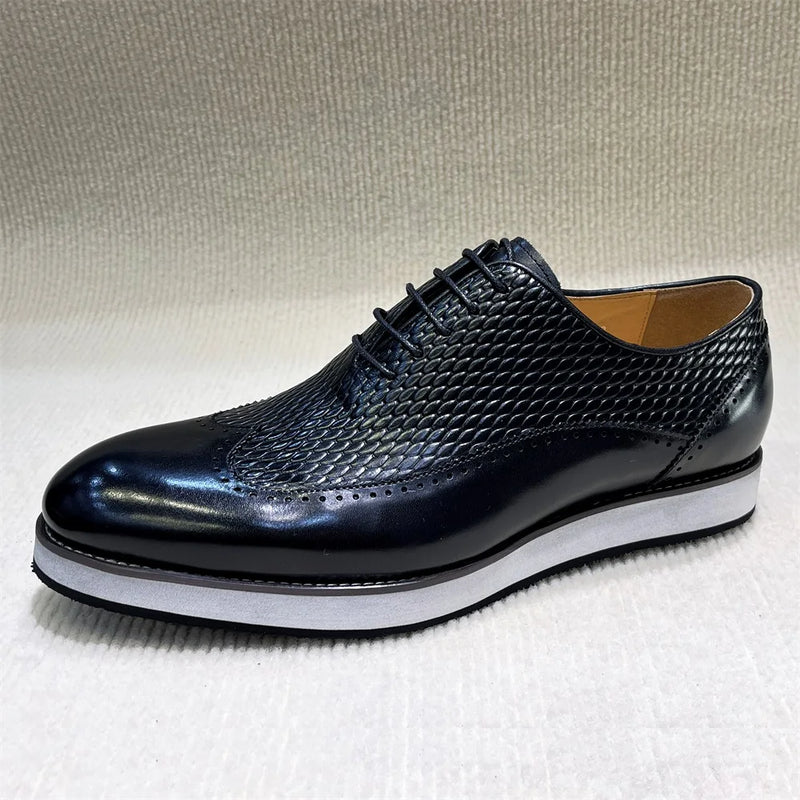 Men's Genuine Leather Loafers Slip-on Casual Shoes Handmade Comfortable Flat Sneakers for Daily Office Outdoor Street Wear
