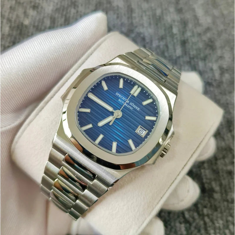 New Specht & Söhne 40MM Rose Gold Japan Miyota 8215 Movt Automatic Mechanical Men Watch Steel Sapphire Crystal 50M Waterproof