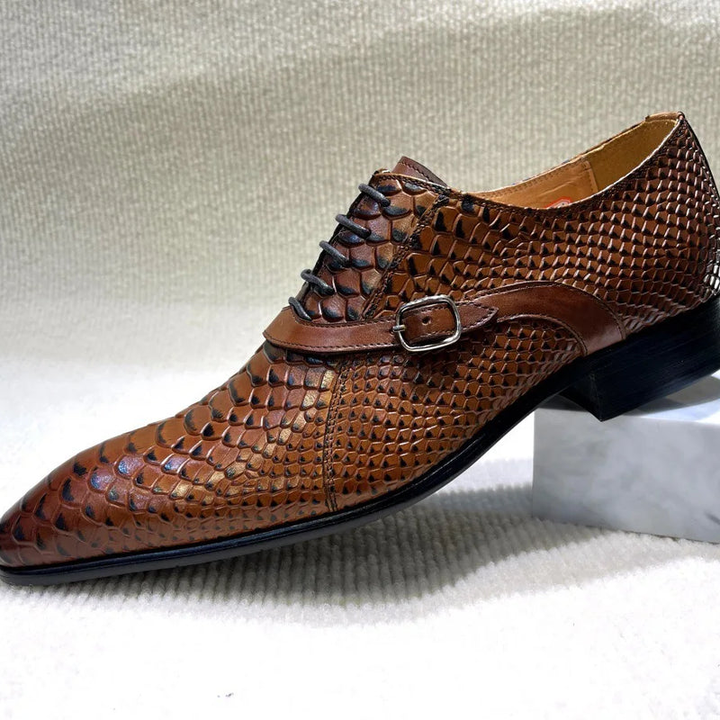 Mens Business Leather Dress Shoes Formal Oxford Lace-Up Comfortable Non-Slip Rubber Sole Office Casual Breathable EU/US Sizes UK