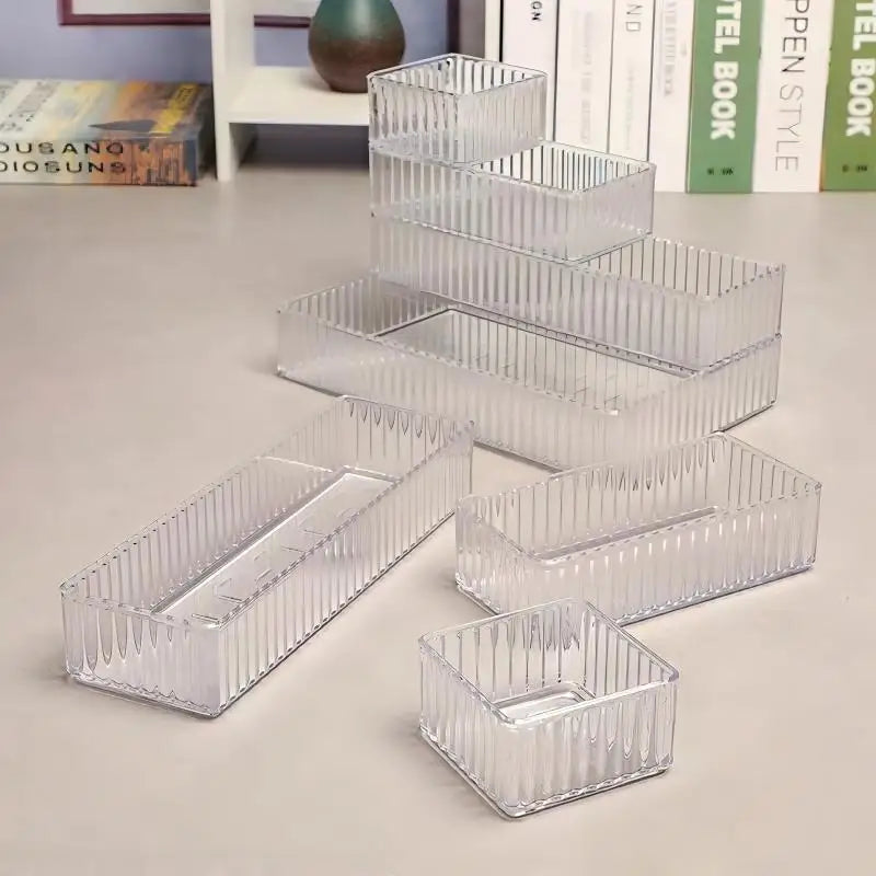 Drawer Transparent Visual Jewelry Accessories Storage Box Plastic Household Items Cosmetics Organizing Box