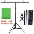 T-Shape Backdrop Stand Kit with Background Cloth Video Chroma Key Green Screen Frame Stand For Photography Photo Studio Props