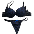 Cotton Deep V Lace Surface Push Up Sexy Bra Panty Sets Matching Bow G-string Comfortable Underwear Women Lingerie Set Intimates