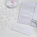 3Pcs  Toploader Decorative Stickers Set - Silver Letters & Starburst Star Design Photocard Accessories for Fans, DIY Planner Scrapbook Stationery, Album Decoration Supplies