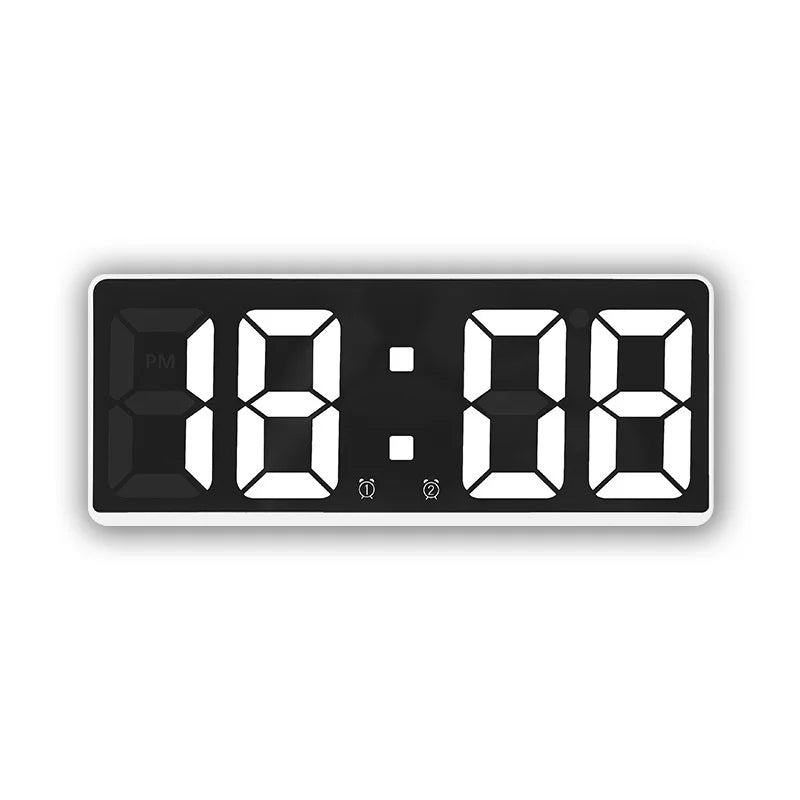 Simple Alarm Clock with LED Display, Large Screen Digital Clock, Bedside Clock for Bedroom, Fashionable Clock