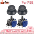 Hall/TMR Electromagnetic Joystick for PS5 PS4 Controller Thumb Stick Joystick Cap No-Drift 3D Analog Sensor Upgrade Replacement