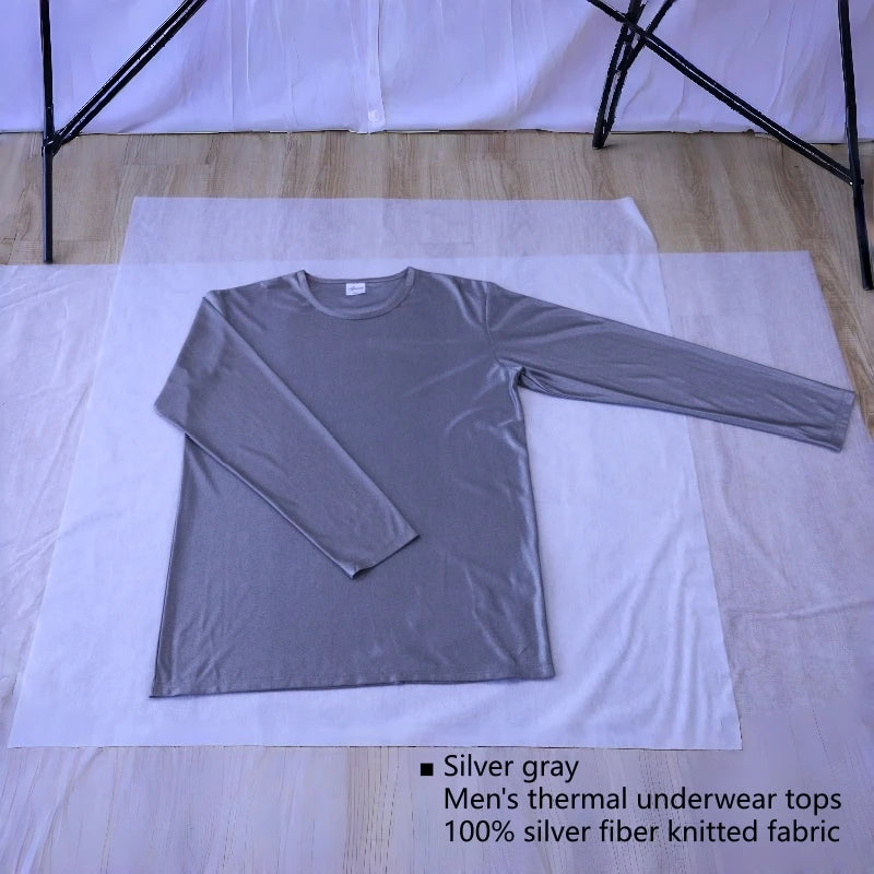 Anti-radiation 100% silver fiber knitted fabric women's long underwear Phone Electromagnetic radiation shielding men's underwear