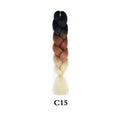 Tereshar 1Pcs 24inch 100g Synthetic Braiding Hair Extensions Jumbo Braiding Hair Twist Crochet Braids Hair for Women