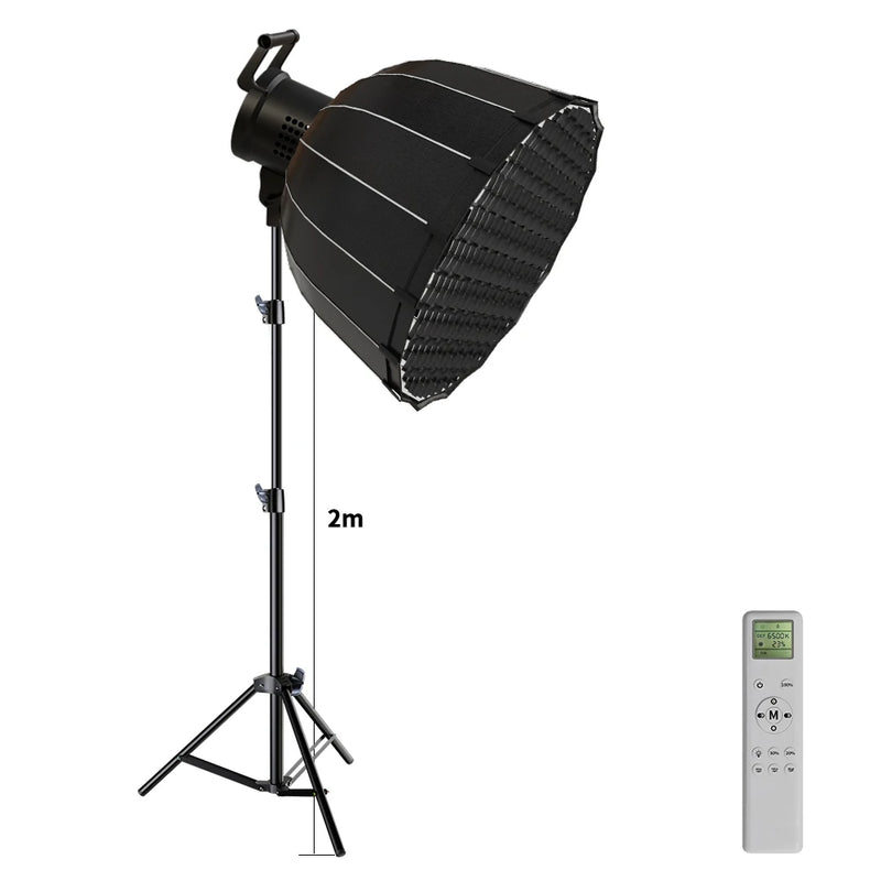 Bowens Video Studio Kit 90/135W 220V Photography Light Dimmable Kit LED Lamp 2m Tripod Flash Studio Lighting 3000-6000K 3 Color