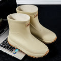 Men's Short Rain Boots Anti-Slip Work Boots Fishing Car Wash Labor Protection Water Shoes Lightweight Durable Rubber Material