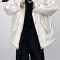 2025 Autumn Winter Fashion Motocycle Zipper PU Leather Jacket Cargo Jacket Men Hip Hop Punk Oversized 2025 New Coats