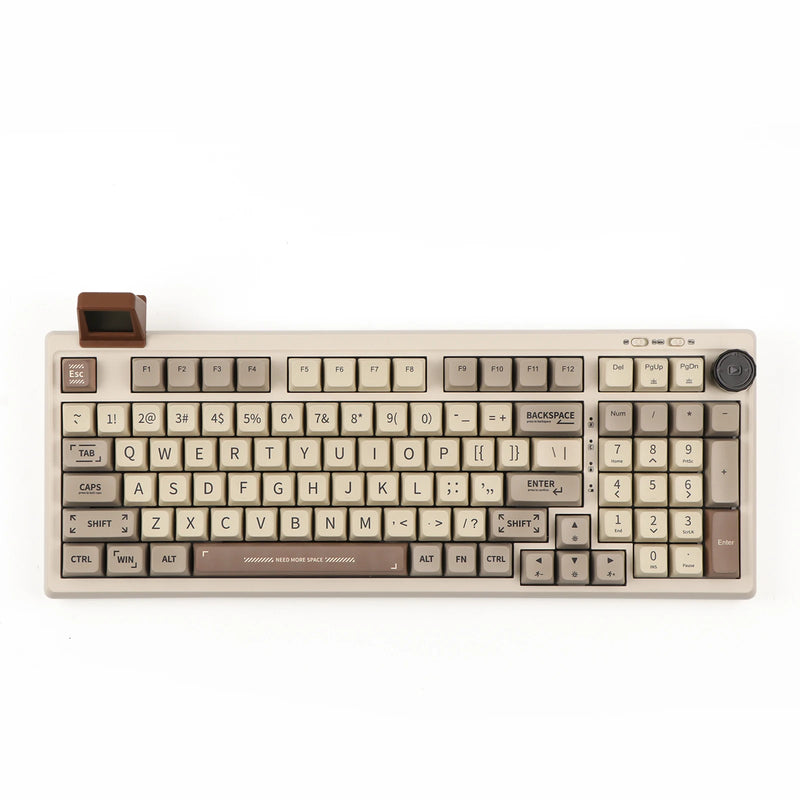 Custom EPOMAKER RT100 95 Gasket Mounted Wired Bluetooth 2.4G Wireless Mechanical Keyboard with Multimedia Knob Mini Display Gift