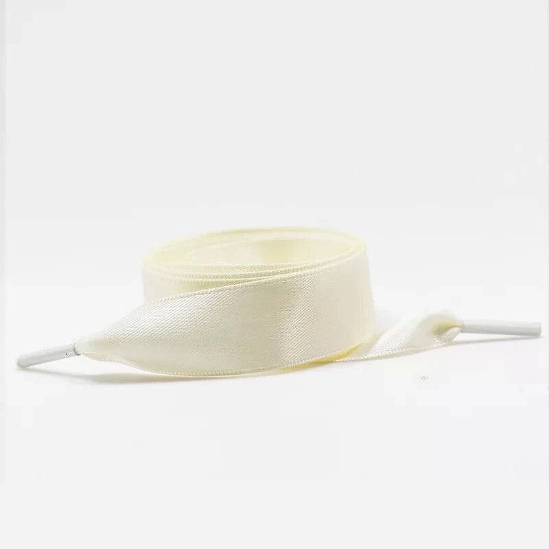 1 Pair Satin Silk Ribbon Shoelaces for Sneaker Shoe Laces Canvas Shoe Laces 2cm Width 80cm/100cm/120cm Length Shoelace