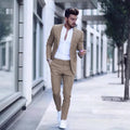 Casual Business Men Suits for Wedding 2 Pieces Suits Man Groom Tuxedos Slim Fit Peak Lapel Terno Masculino Costume Homme
