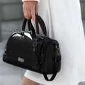 Tassel Decor Women's Large Capacity Shoulder Bag Fashion Zipper Crossbody Bags With Removable Strap Boston Handbag Женская сумка