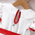 2025 Summer New Girls Infant Floral Print Dress Breathable Baby Princess Dress 0-3 Years Cool Short Sleeve Outfit
