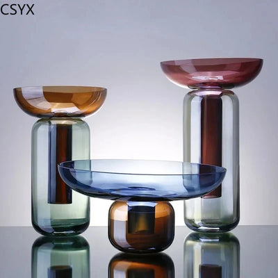 Gradient Colored Detachable Glass Vase Hydroponic Flower | SAMAG