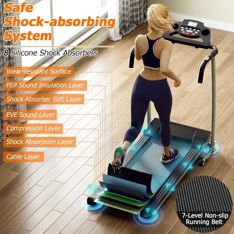 Portable Compact Treadmill with 12 Built - in Programs - View 3 | SAMAG