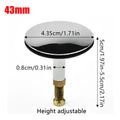 1Pcs New Pop Up Waste Stopper Bathtub Plug Only Flat Seal Brass Bath Stopper 43mm Adjustable Bathroom Tub Drain Filter