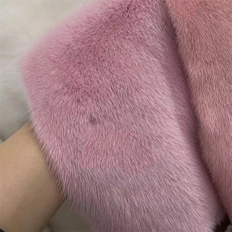 Women's Mules and Clogs Fuzzy Mink Fur Slippers with Arch Support Outdoor Women Shoe Closed Toe Nonslip Comwarm Clog Shoes Woman