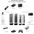 AA AAA Battery 1.5V 5800mAh and 3600mAh Lithium Rechargeable Batteries Fast Charging Li-ion Battery 2000 Cycles Type-C Cable