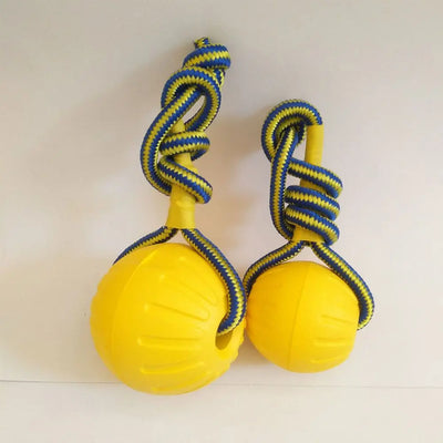 7cm/9cm Yellow Indestructible Rubber Ball Pet Dog | SAMAG