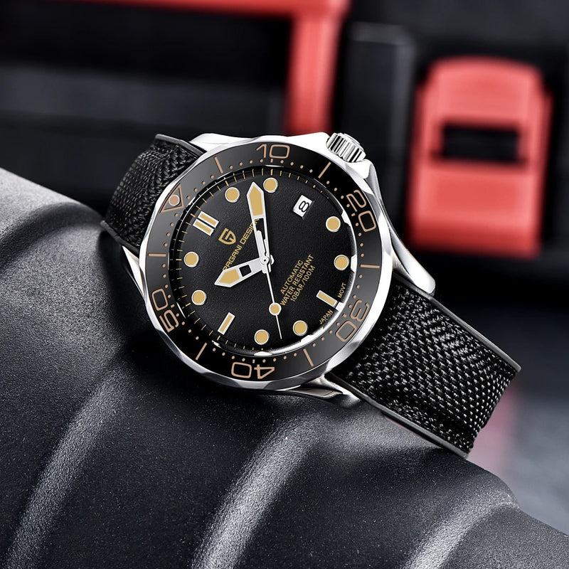 PAGANI DESIGN Luxury Automatic Watch For Men AR Sapphire crystal 100M Waterproof Diving Sport Mechanical Wristwatch Men 2026 New