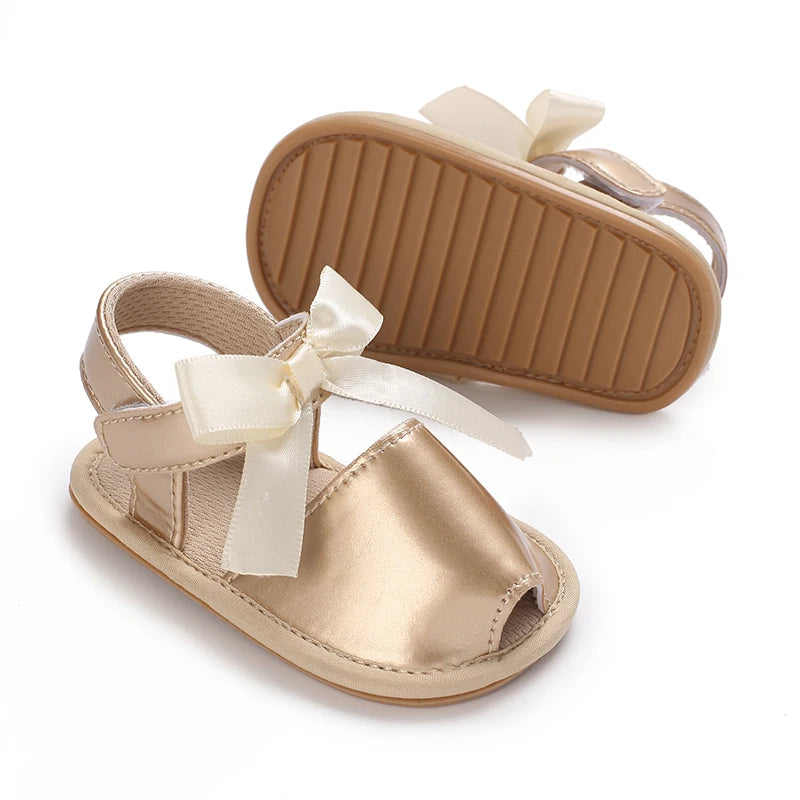 Gold Color Theme Christening baby Shoes for 1 Year Old Newborn Baby Baptismal Shoes for Girl Kids