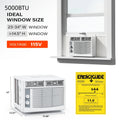 Window Air Conditioner with Easy Install Kit, 115V/60Hz, Ideal for Homes, Offices, Or Apartments, Cool solely