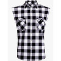 Men's Summer Sleeveless Vests Turn-down Collar Shirts sports Vest Single-breasted Plaid Tank Top cardigan Casual Vests Men tops