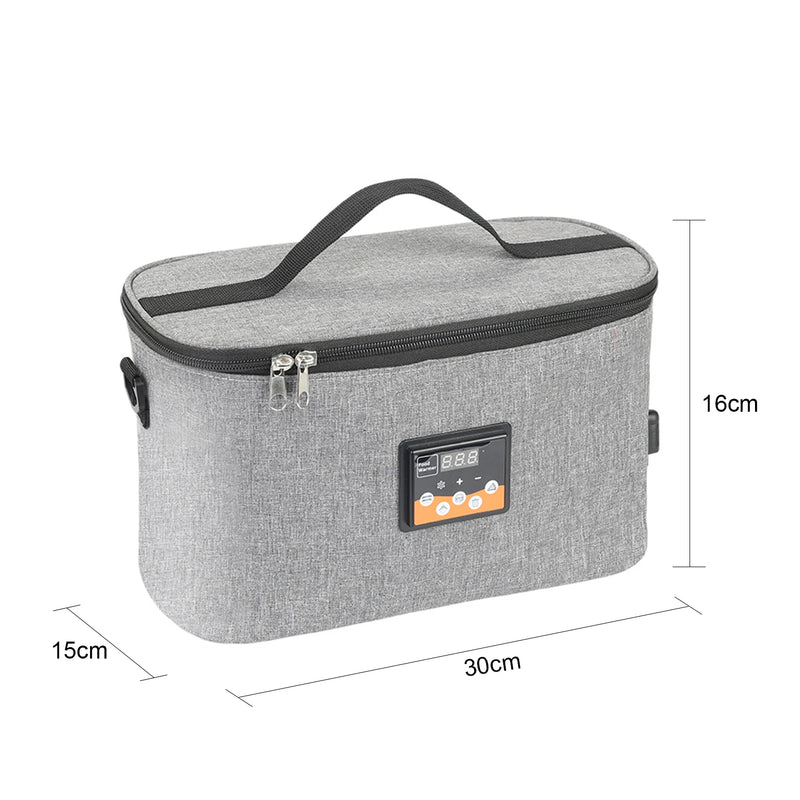 Portable Oven Car Food Warmer Personal Mini Oven with Digital Display 8L Electric Heating Lunch Box for Trip Camping Picnic