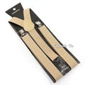 Fashion Men Kids Suspender Bowtie Sets For Wedding Party Festival Gift Brown Khaki Elastic Y - back - Visuel 17 | SAMAG