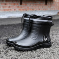Fashion Outdoor Men's Rain Boots Short Tube Hiking Fishing Water Shoes Anti-slip Chef Work Ankle Boots Waterproof Non-slip Shoes