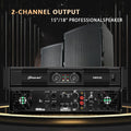 FUHAM PM9500 1700W Professional Power Amplifier 2 Channel High Power Audio Amp for DJ Stage Live Performance Disco Club Speaker