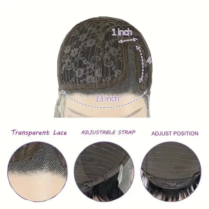 Short Pixie Cut Wig Curly Human Hair Wigs For Women 13X4X1 T Part Lace Transparent Deep Wave Lace Wig Preplucked