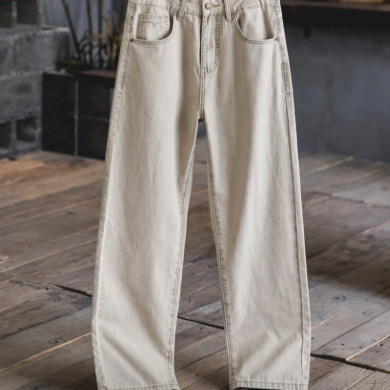 American Retro Straight Leg Men's Jeans Casual Loose Fit | SAMAG