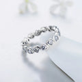 Modian Fashion Classic Cubic Zirconia Jewelry Real 925 sterling silver Love Hearts Ring Eternity Simulated Ring Bands Jewelry