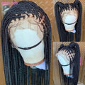 Cornrows Braided Wig Small Square Knotless Box Braids Wigs For Black Women With Baby Hair Synthetic Long 36Inches Braiding Hair