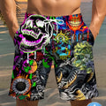 Fashion Skull Print Men Beach Shorts 3D Graphic Board | SAMAG