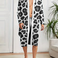 Men's Robes New Personalized Tiger Skin Patterned Men's Nightgown for Home Skin Friendly Thin Quick Drying Loose Fitting Pajamas