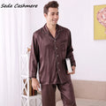 100% mulberry silk noble men's home wear silk set  19MM  Silk pajamas Men's Spring Summer