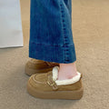 Winter Elegant Round Toe Sexy and Buckle Velvet Thick Soled Casual Shoes  Fashionable and Popular New Comfortable Women's Shoes