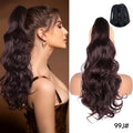 Synthetic Claw Clip On Ponytail Extension 22Inch Long Straight Wavy Ponytail Hair Ponytail With Claw Clip On Ponytail For Women