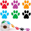 50 - Dog Cat Bear Paw Labels Stickers 1inch Colorful Print - View 8 | SAMAG