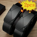 2pcs/3pcs fashionable men's belt, daily casual business jeans synthetic leather high - end suit matching i - Visuel 5 | SAMAG