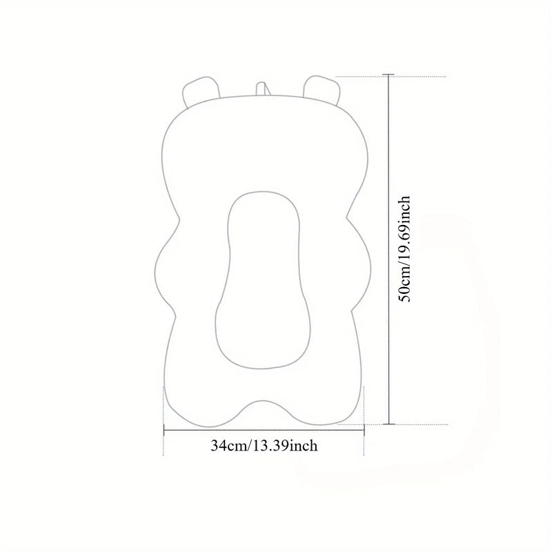 1PC Cute Cartoon Panda Baby Bath Mat, Bath Anti-slip Mat, Portable Mat, Baby Bathroom Support Mat，Bathtub Not Included