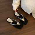 2026 Women's Wedges Heel Flip Flop Shoes Summer  Women Fashion Clip Toe Slippers Casual Comfort Beach Vacation Slides Shoe