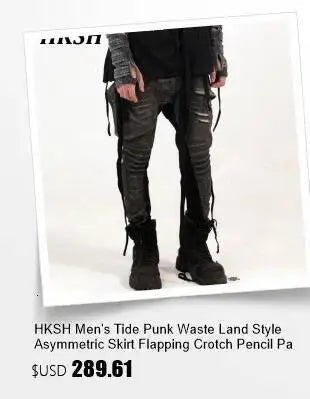 HKSH Spring Summer New Men's RO Style Round Collar Printed T-shirt Oversized Chic Cotton Chic Top American Loose Y2K Tees HK4638