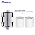 Wheelton Water Filter Purifier KDF+Calcium Sulfite Shower Bathing Softener Chlorine Removal Attach 2 Extra Filters